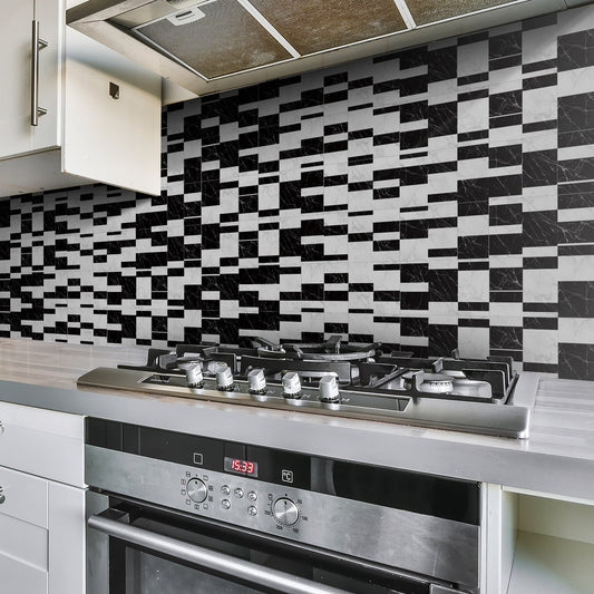 Funlife City Lights Thickened Brick Stickers Mosaic Marble Kitchen Background Wall Tile Stickers eprolo