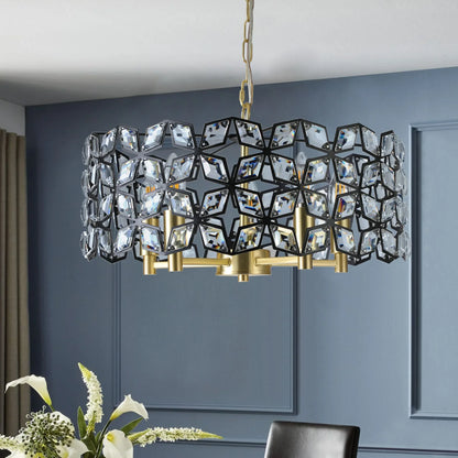 Modern Crystal Chandelier for Living Room – Luxury Round Crystal Lamp for Home Décor Light Fixture - Shello's Creative Boutique