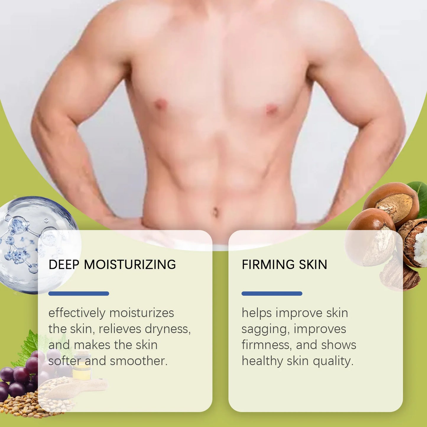 227G Shea Butter Men Body Lotion Deep Moisturizing Nourishing Improve Skin Smoothness Non-greasy Lasting Hydrating Body Cream - Shello's Creative Boutique
