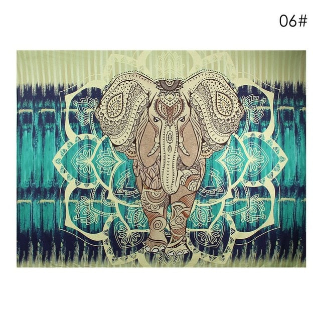 Bohemian Mandala Tapestry Sandy Beach Indian Picnic Rug Throw Travel Mattress Blanket Camping Tent Wall Decor Hanging Tapestries