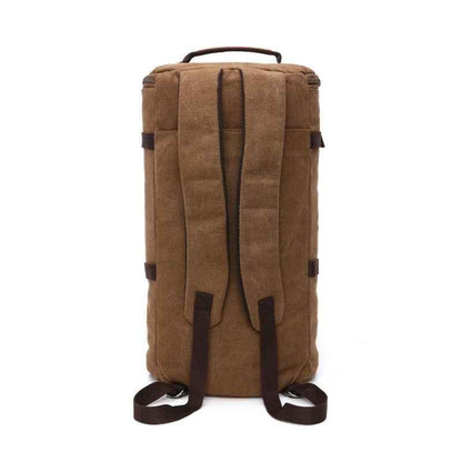 Men Travel Backpack Male Canvas Luggage Duffel Cylinder Bag Mountaineering Hiking Backpack For Men - Shello's Creative Boutique