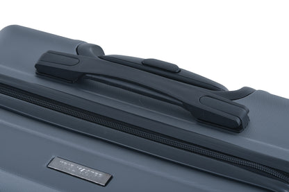 3 Piece Luggage Sets ABS Lightweight Suitcase with Two Hooks, Spinner Wheels, TSA Lock, (20/24/28) Gray eprolo