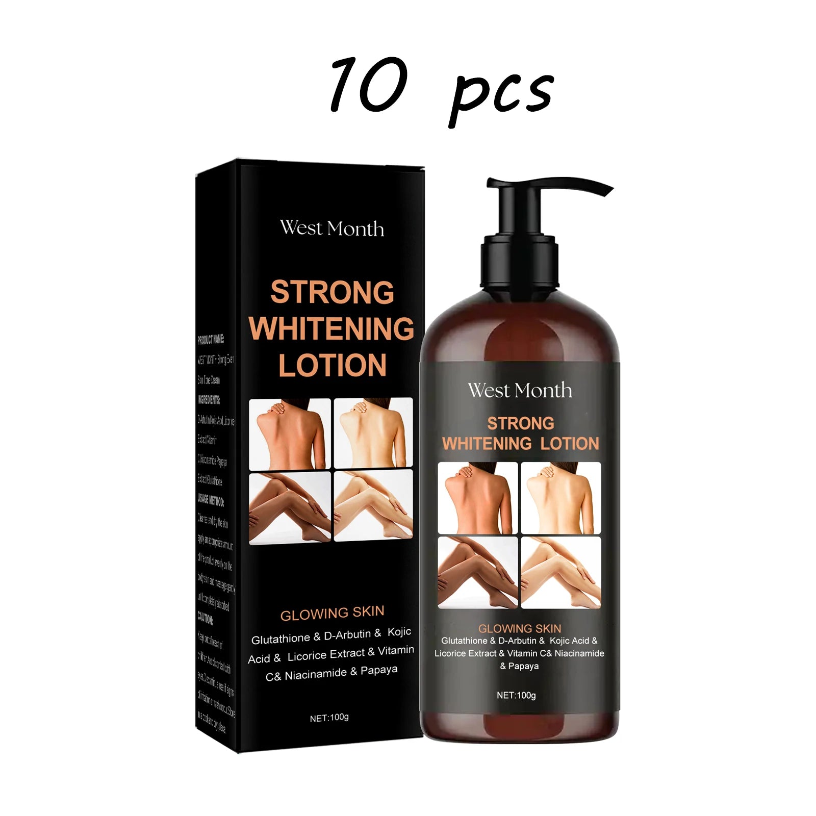 West Month 100ML Strong Whitening Cream Lasting Hydrating Nourishing Improve Dull Skin Balance Skin Glowing Body Care Lotion - Shello's Creative Boutique