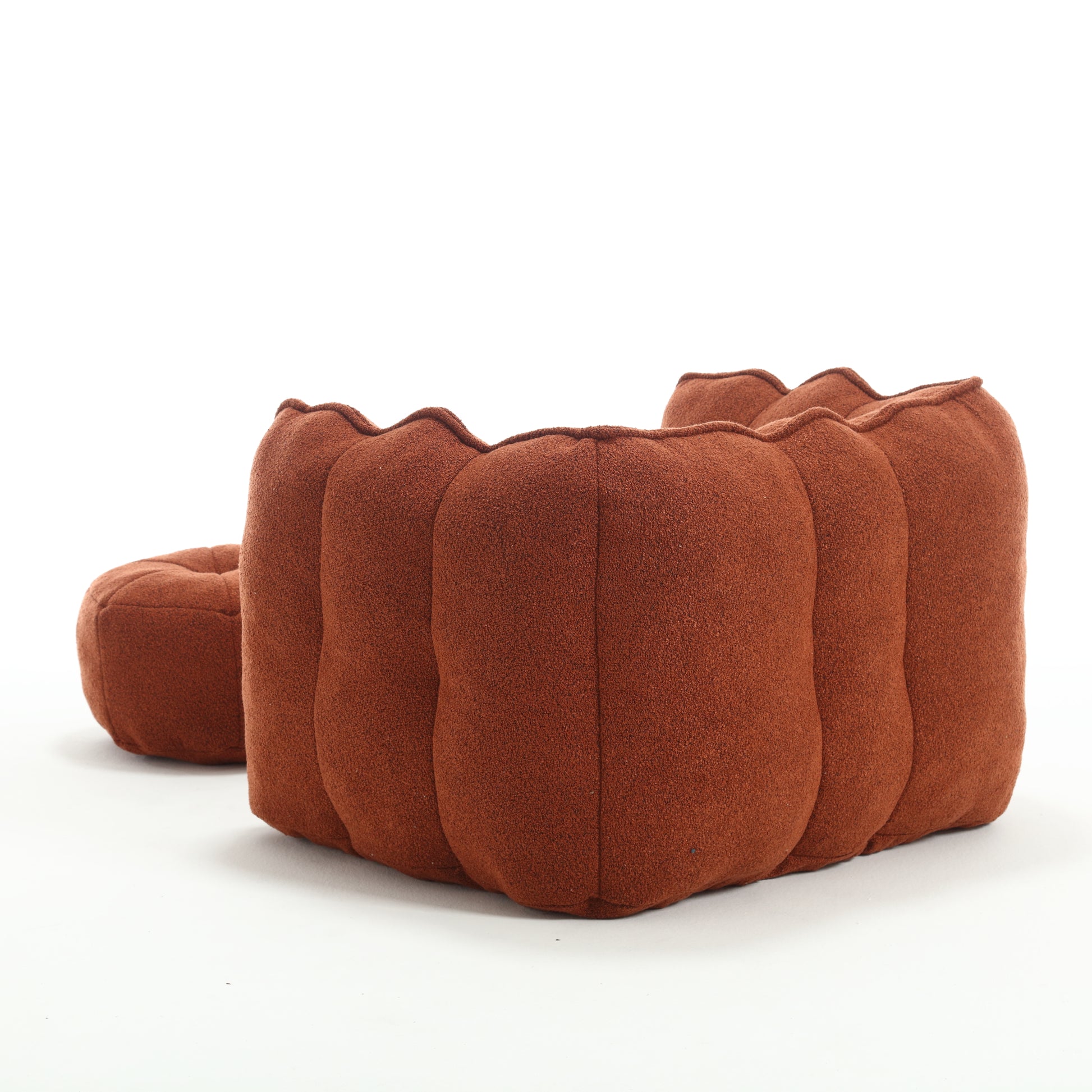 Soft Bean Bag Chair with High Resilient Foam(Chips)for living room and bedroom Comfortable Square Lazy Sofa with  Footstool eprolo