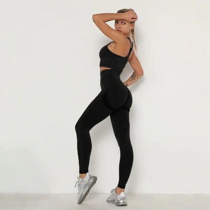 3pcs Yoga Clothing Set Sports Suit Women Sportswear Sports Outfit Fitness Gym Seamless Workout - Shello's Creative Boutique