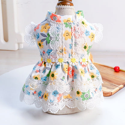 Floral dress dog Clothes skirt Super for dogs Clothing pet Outfits Shello Creative Boutique