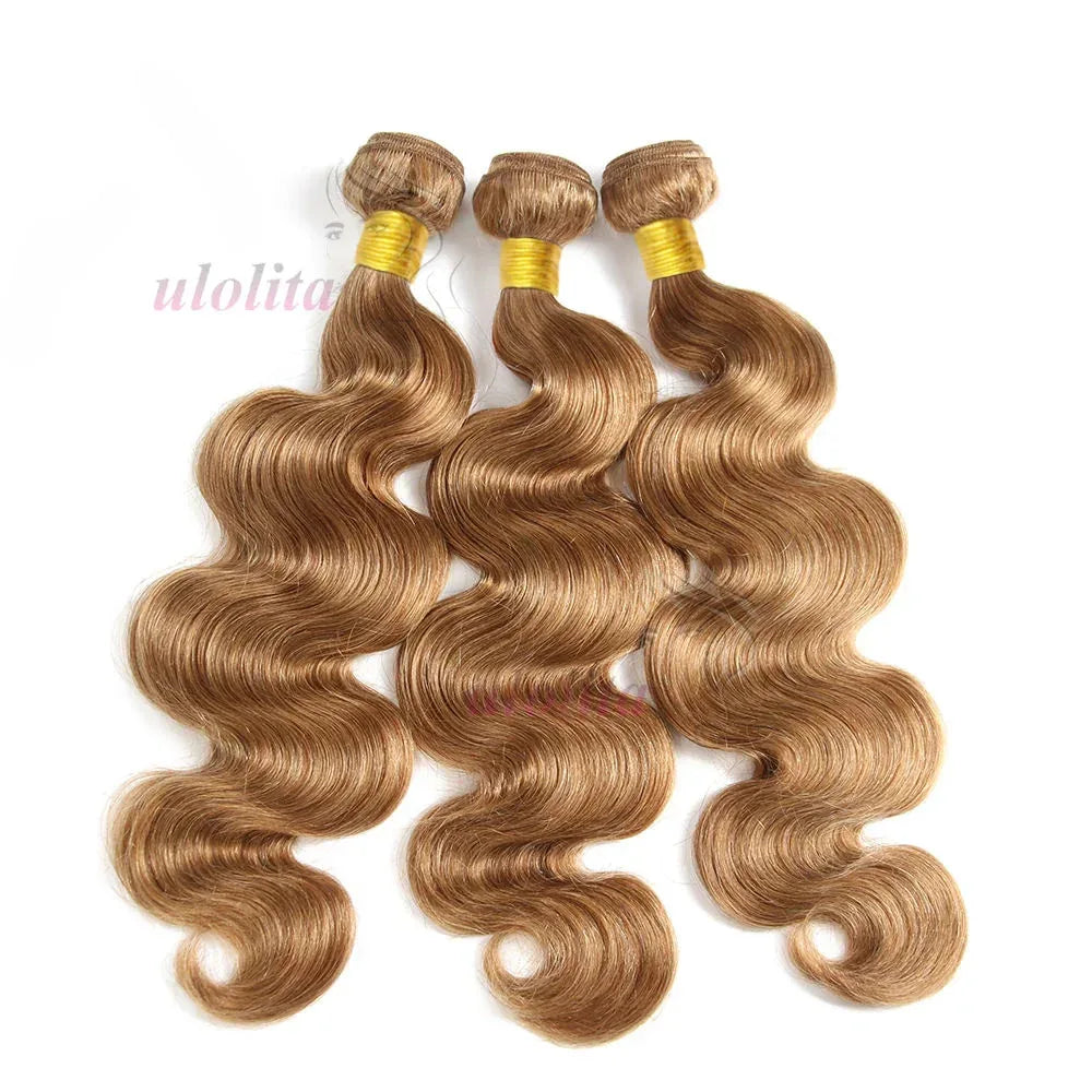 Honey Blonde Brazilian Body Wave Hair Bundles - 100% Raw Human Hair Extensions - Shello's Creative Boutique