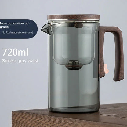 Xiaoman Waist new rodless elegant cup, one click magnetic suction filter glass tea pot, automatic tea separation tea cup - Shello's Creative Boutique