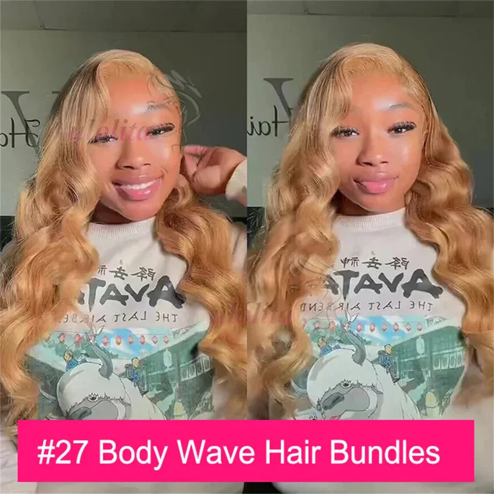 Honey Blonde Brazilian Body Wave Hair Bundles - 100% Raw Human Hair Extensions - Shello's Creative Boutique