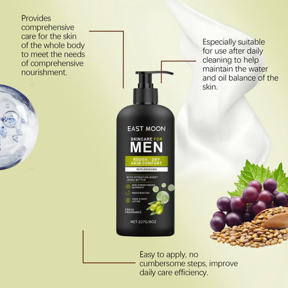 227G Shea Butter Men Body Lotion Deep Moisturizing Nourishing Improve Skin Smoothness Non-greasy Lasting Hydrating Body Cream - Shello's Creative Boutique
