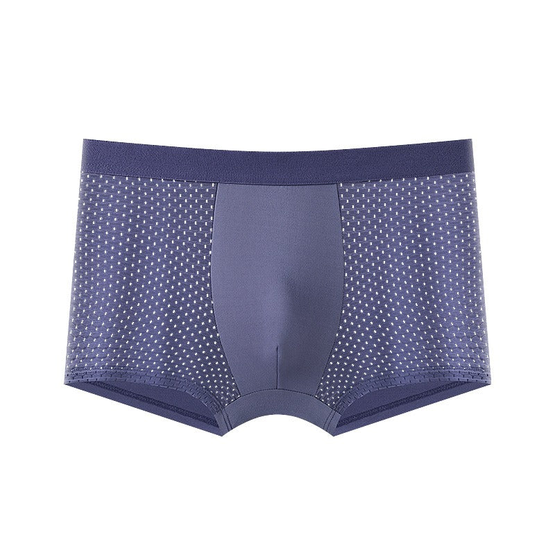 Men's boxer briefs ice silk large size breathable summer seamless four-corner mesh men's pants eprolo