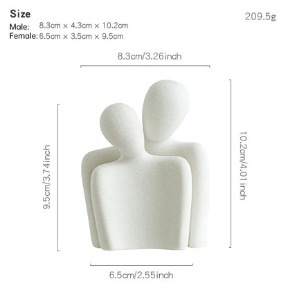 Creative Couple Figure Decoration – Romantic Sculpture for Home & Newlywed Décor - Shello's Creative Boutique