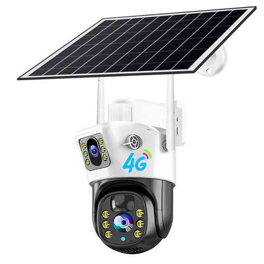 V380PRO  4G Solar Camera 4MP Dual Lens Home Security  Camera With Solar Panel eprolo