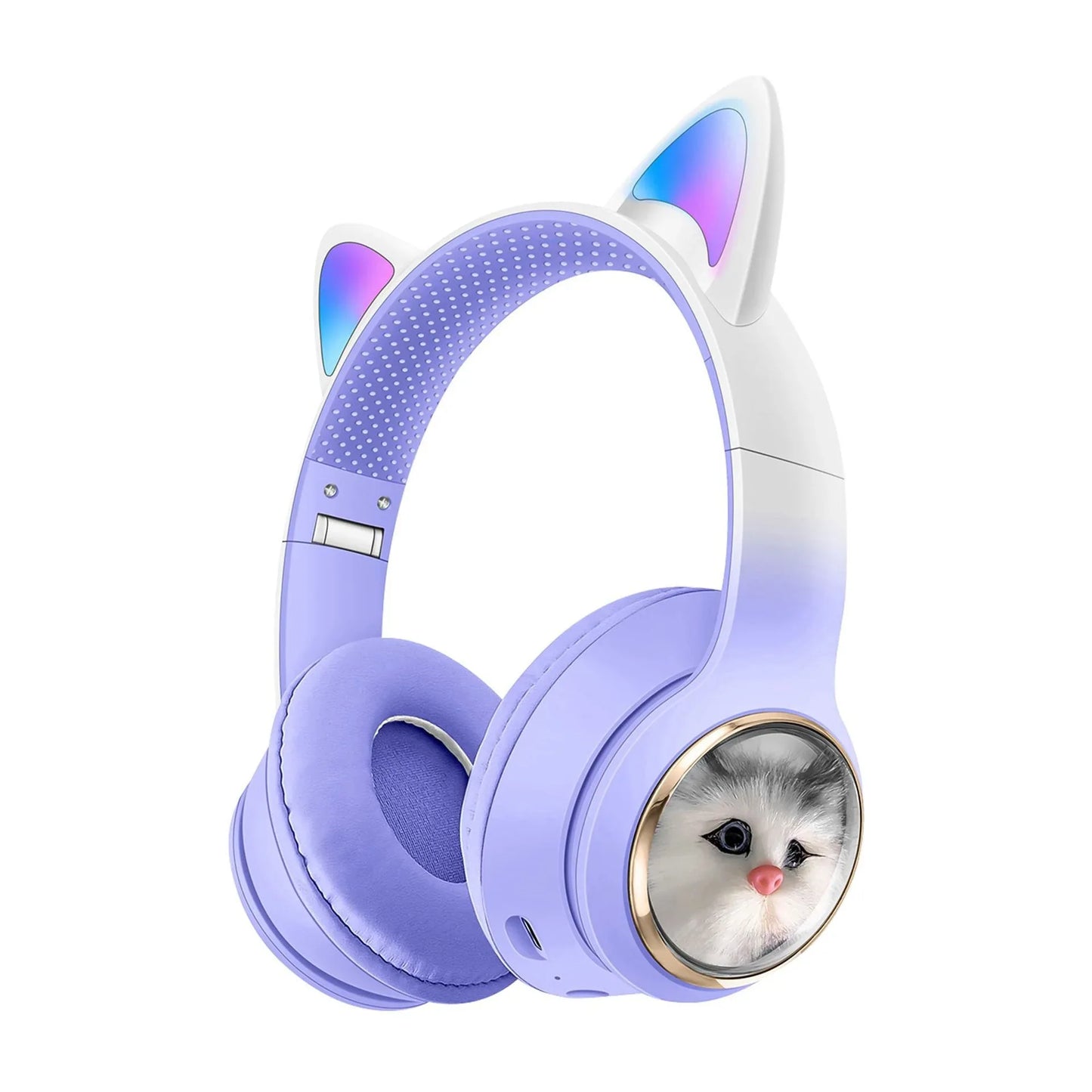 AKZ-09 Earphones Space Cabin Cartoon Simulation Cat Bluetooth Headwear Large Battery Earphones Foldable - Shello's Creative Boutique