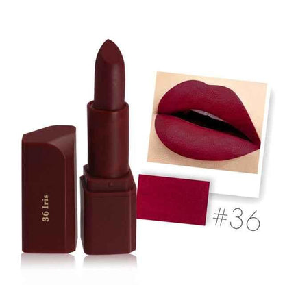 MISS ROSE Matte Waterproof Lipstick for Long-Lasting Nutritious Lips Makeup - Shello's Creative Boutique