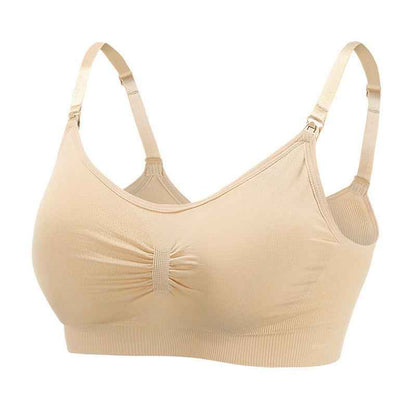 Seamless Plus Size Breastfeeding Bra Front Button Maternal Postpartum Bra