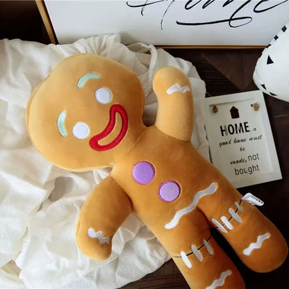 Gingerbread Man Plush Toy Baby Appease Doll Biscuits Man Pillow Car Seat Cushion Reindeer Home Decor Toy Children Christmas Gift eprolo