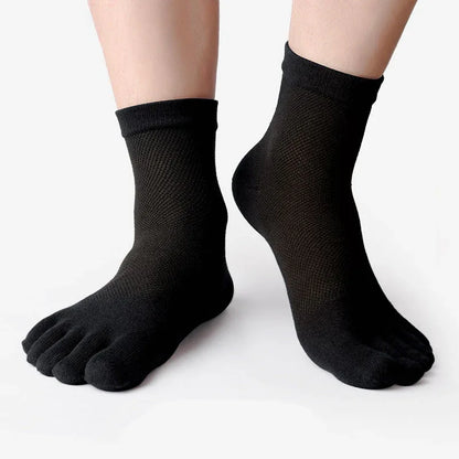 100% Cotton Five-Toe Mesh Socks - Breathable Split-Toe Socks for Men - Shello's Creative Boutique