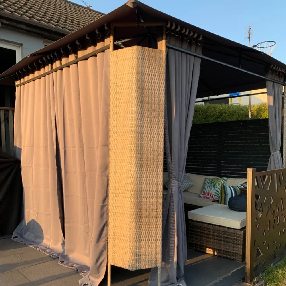 Outdoor Patio Curtains - Weighted Waterproof Blackout Drapes for Gazebo, Porch & Balcony - Shello's Creative Boutique