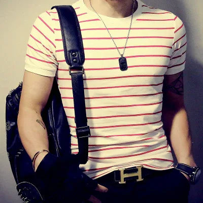 Men's Casual Patchwork Short Sleeve T-Shirt - Shello's Creative Boutique