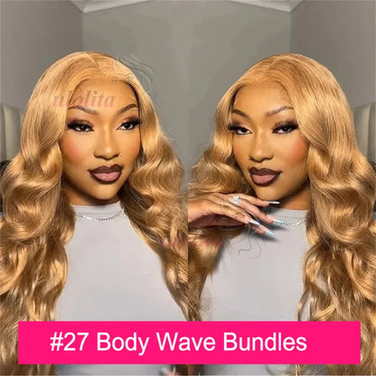 Honey Blonde Brazilian Body Wave Hair Bundles - 100% Raw Human Hair Extensions - Shello's Creative Boutique