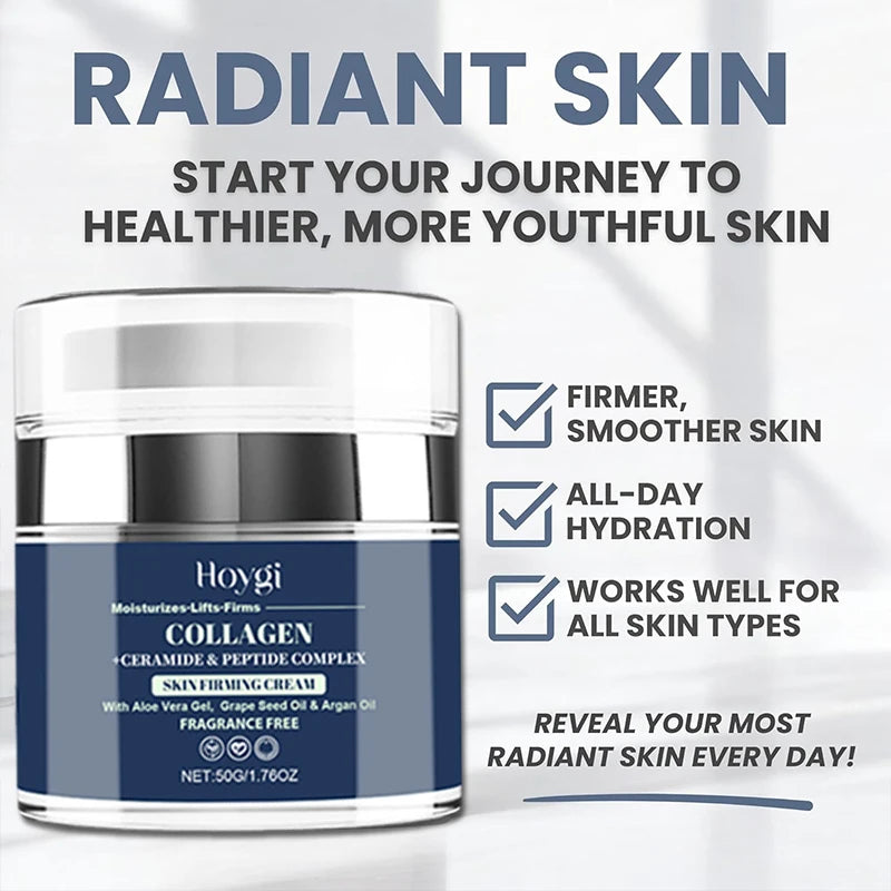 Collagen Face Cream Anti Aging Skincare for Wrinkles Firming Lifting Protect Repair Aging Skin With Collagen Ceramide Skin Care - Shello's Creative Boutique