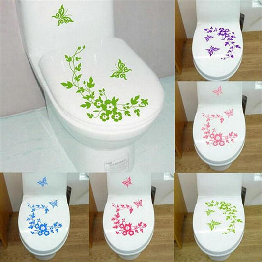 ZooYoo Decorative Butterfly Flower vine bathroom vinyl wall stickers home decoration 