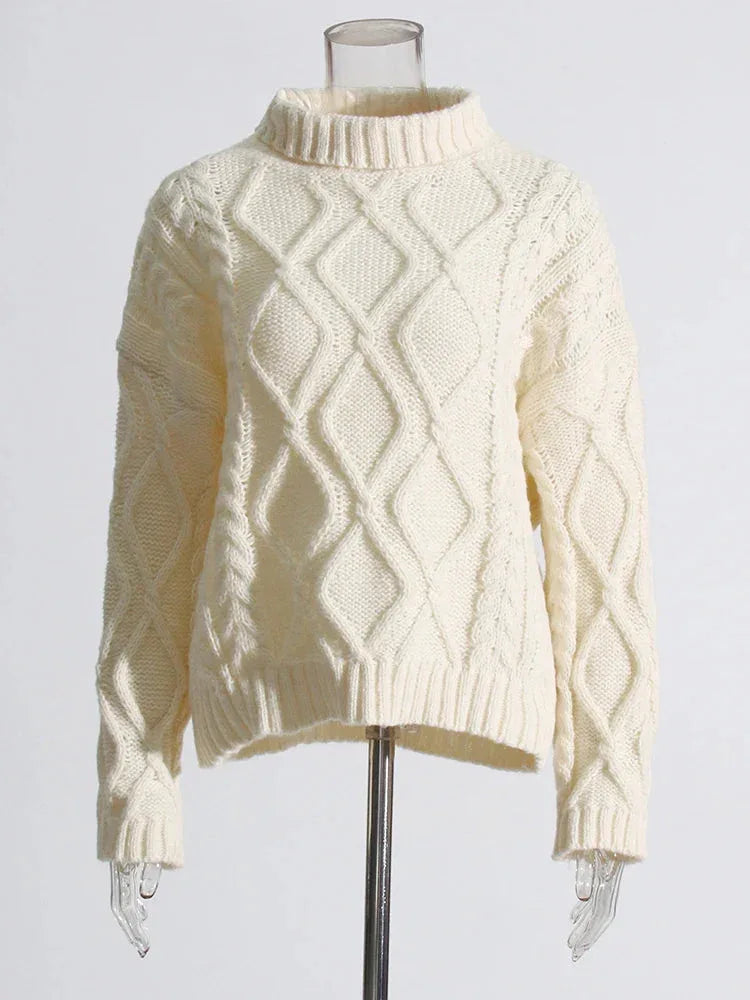 Solid Knit 2-Piece Set - Turtleneck Sweater & High Waist Shorts - Shello's Creative Boutique