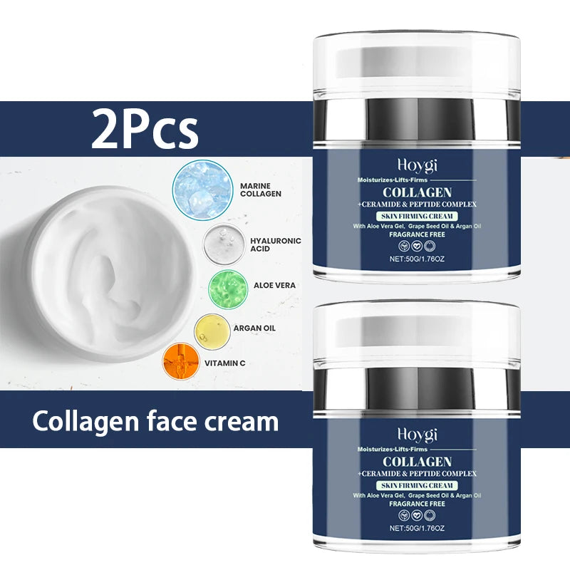Collagen Face Cream Anti Aging Skincare for Wrinkles Firming Lifting Protect Repair Aging Skin With Collagen Ceramide Skin Care - Shello's Creative Boutique