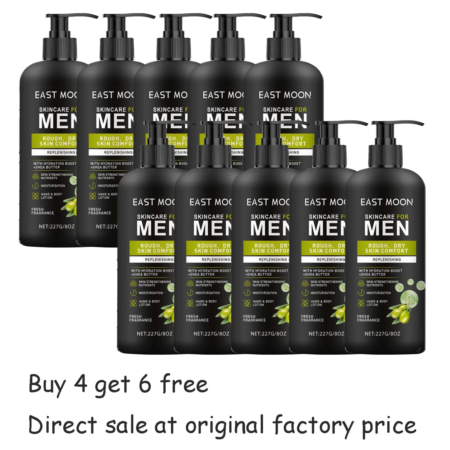 227G Shea Butter Men Body Lotion Deep Moisturizing Nourishing Improve Skin Smoothness Non-greasy Lasting Hydrating Body Cream - Shello's Creative Boutique