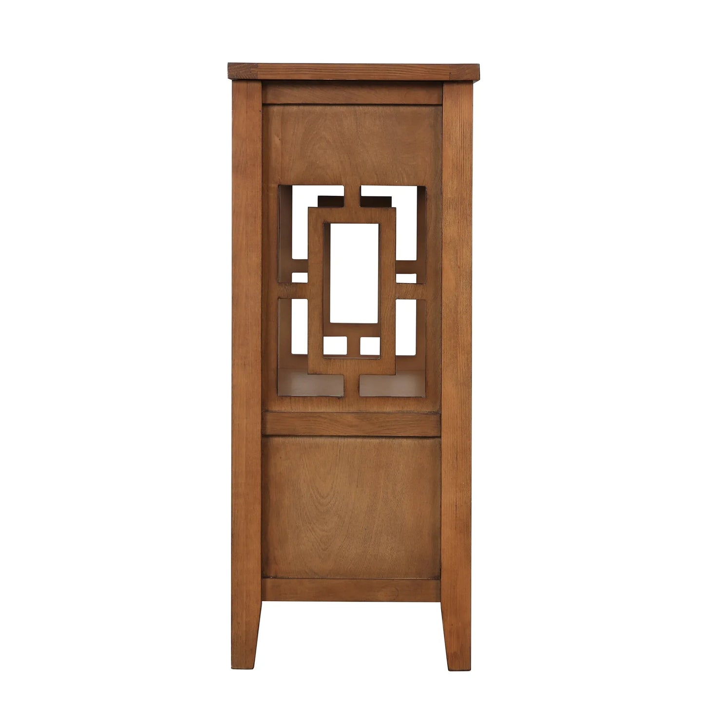 36'' Farmhouse Pine Wood Console Table Entry Sofa Table with 4 Drawers & 1 Storage Shelf (Brown) - Shello's Creative Boutique