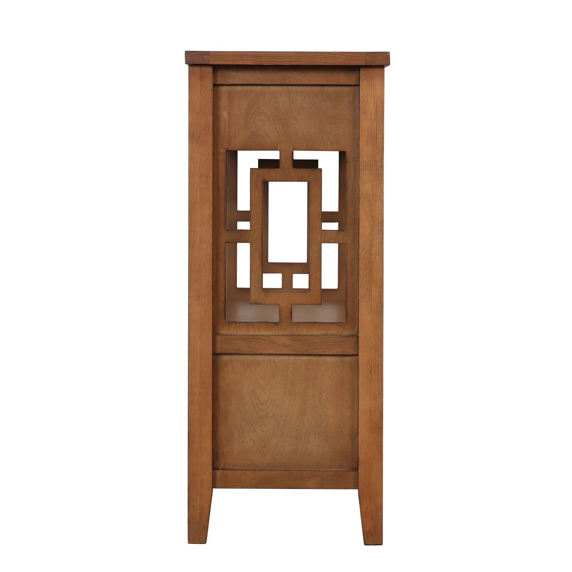 36'' Farmhouse Pine Wood Console Table Entry Sofa Table with 4 Drawers & 1 Storage Shelf (Brown) - Shello's Creative Boutique