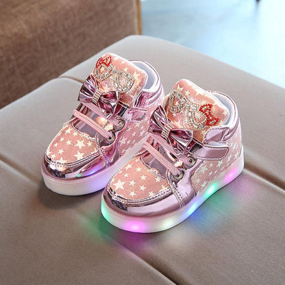 Toddler/Baby Star Luminous Fashion Sneakers – Colorful Light-Up Shoes for Boys & Girls (Ages 1–6) - Shello's Creative Boutique