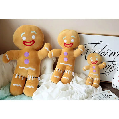 Gingerbread Man Plush Toy Baby Appease Doll Biscuits Man Pillow Car Seat Cushion Reindeer Home Decor Toy Children Christmas Gift eprolo