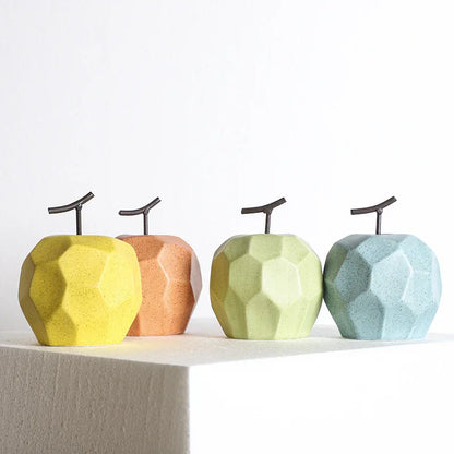 Ceramic Apple Ornaments – Modern Minimalist Fruit Decor - Shello's Creative Boutique