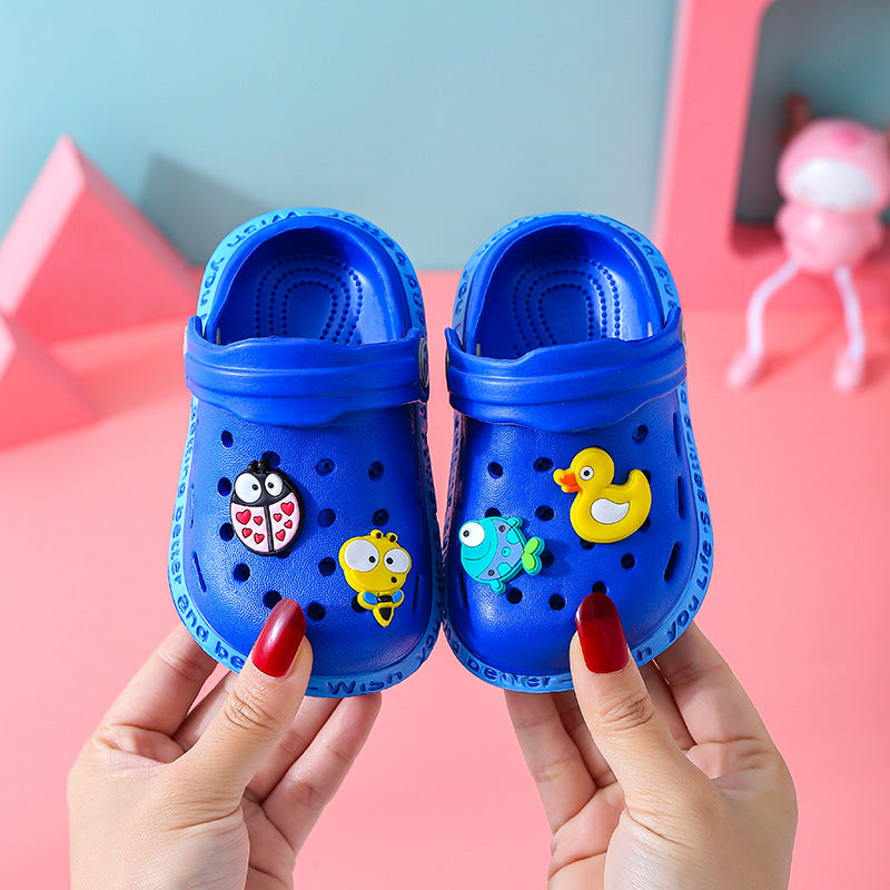 Baby Sandals Male Summer Toddler Cartoon 1-3 Years Old 2 Girls Hole Shoes Soft Bottom Non-Slip Baby Beach Sandals Shello Creative Boutique