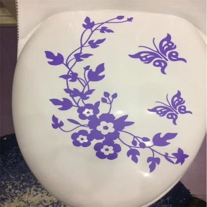 ZooYoo Decorative Butterfly Flower vine bathroom vinyl wall stickers home decoration - Shello's Creative Boutique