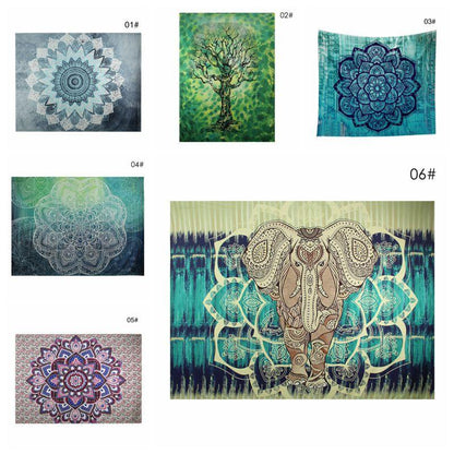 Bohemian Mandala Tapestry Sandy Beach Indian Picnic Rug Throw Travel Mattress Blanket Camping Tent Wall Decor Hanging Tapestries - Shello's Creative Boutique
