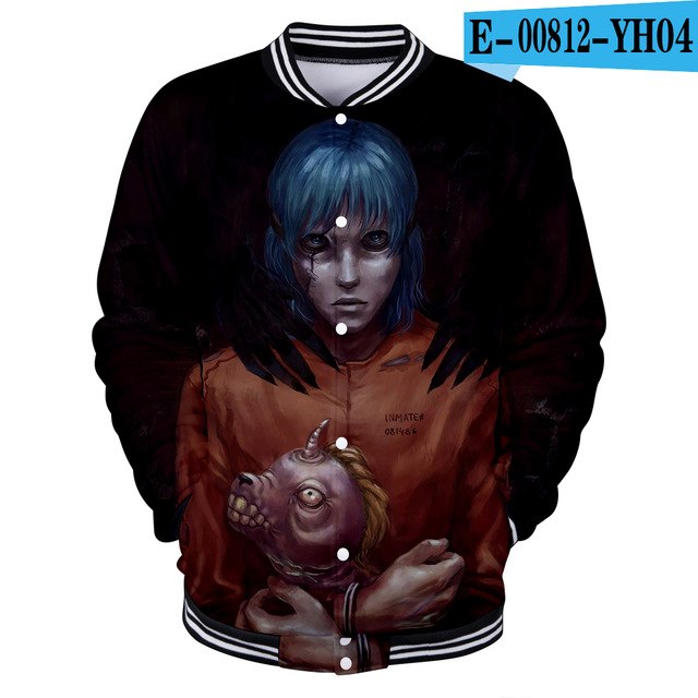 Sally face 3D jacket Hoodies New Hot Fall 3D baseball jacket Harajuku printing Sally face Baseball uniform Sweatshirt Men/Women eprolo