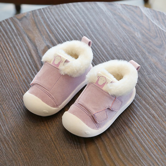 Infant Toddler Boots Winter Warm Plush Baby Girls Boys Snow Boots Outdoor Comfortable Soft Bottom Non-Slip Child Kids Shoes eprolo