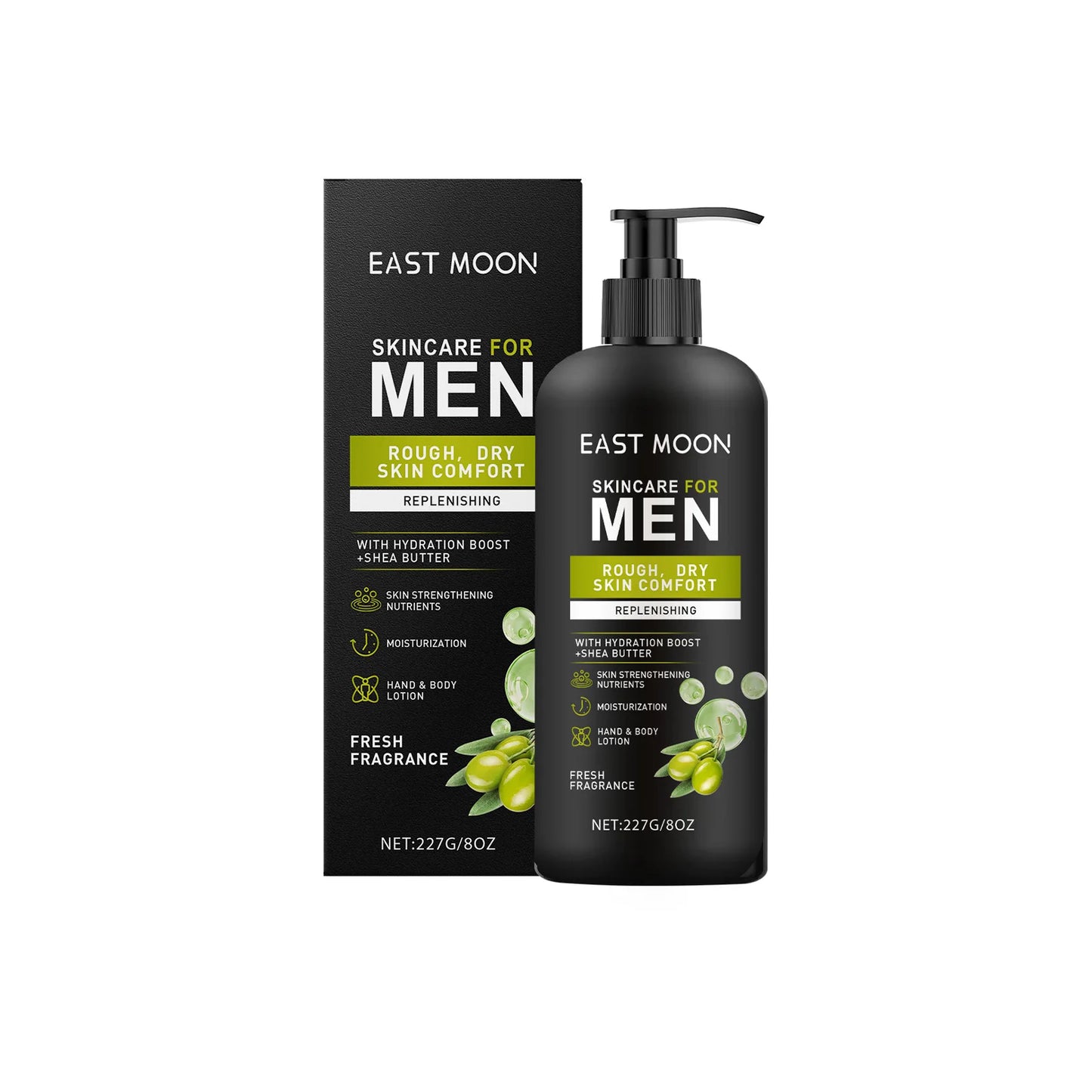 227G Shea Butter Men Body Lotion Deep Moisturizing Nourishing Improve Skin Smoothness Non-greasy Lasting Hydrating Body Cream - Shello's Creative Boutique