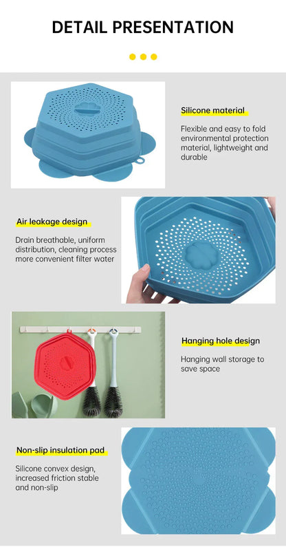 Microwave Oven Anti Spluttering Lid Collapsible Silicone Microwave Food Cover with Plate Microwave Cover lids - Shello's Creative Boutique