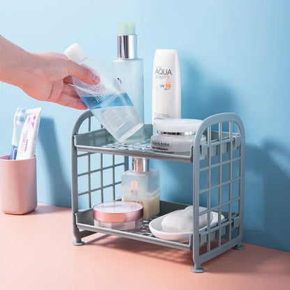 Double-Tier Storage Rack – Kitchen & Bathroom Organising Shelf - Shello's Creative Boutique