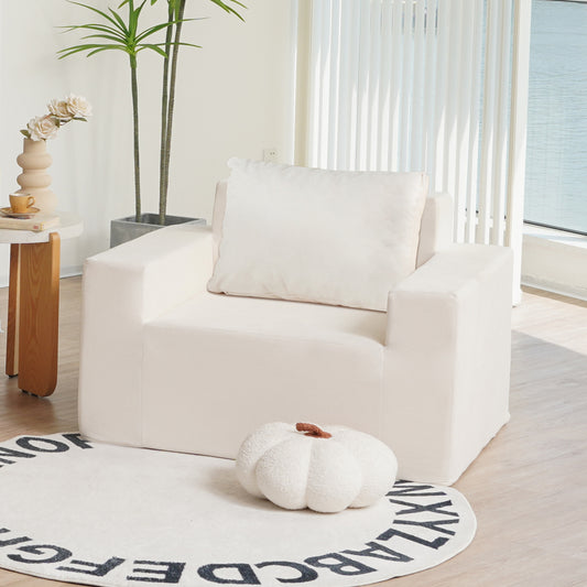Sofa in a box Foam Sofa Couch with Pillow, Bean Bag Chairs for Adults Stuffed High-Density Foam eprolo