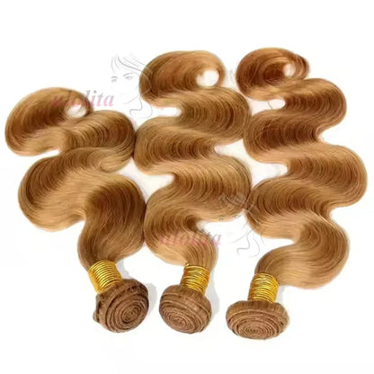 Honey Blonde Brazilian Body Wave Hair Bundles - 100% Raw Human Hair Extensions - Shello's Creative Boutique