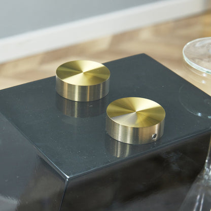 Large Modern Minimalist Rectangular Glass Dining Table for 6-8 with 0.4" Tempered Glass Tabletop and MDF slab V-Shaped Bracket eprolo