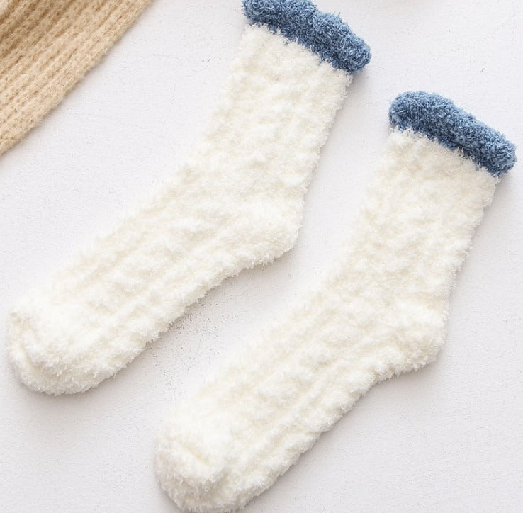Ultra-Soft Coral Plush Children's Socks - Cozy Winter Floor Socks