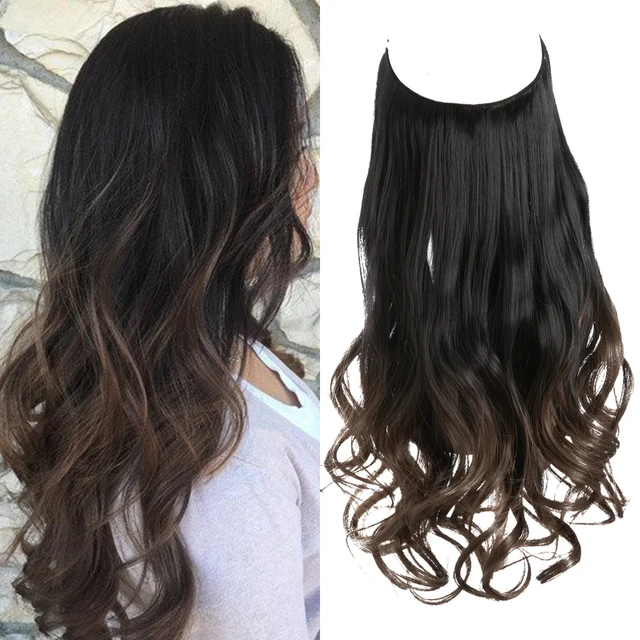 One-piece women's hair extension piece with abundant hair volume U-shaped fishing line invisible and natural long curly hair eprolo