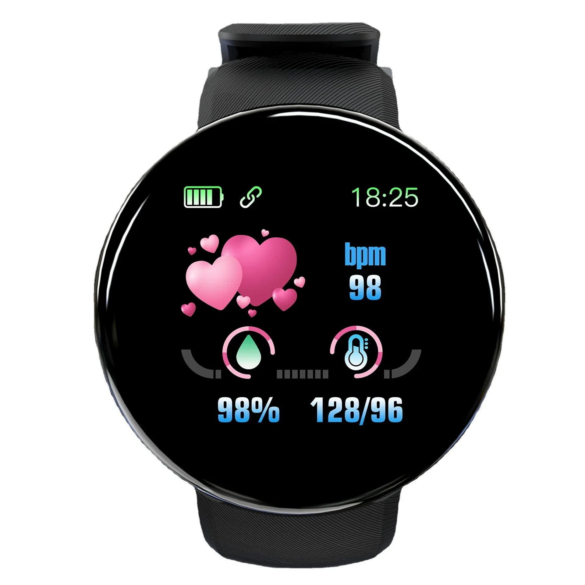 D18 Smart Bracelet Color Round Screen Heart Rate Blood Pressure Sleep Monitoring Pedometer Sports Encyclopedia Star Smart Watch - Shello's Creative Boutique