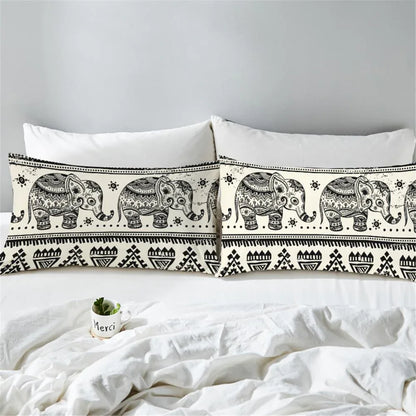 Bedding Pillowcase Bohemian elephant 3D Print Pillow Case Pillow Bedding - Shello's Creative Boutique